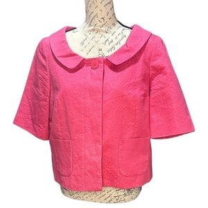 LOFT Wide Collar Short Sleeve Blazer Size 10